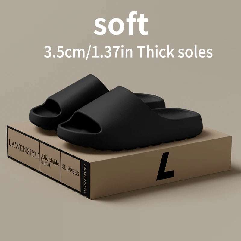 2025 New Arrival Men's Trendy Outdoor Slippers with EVA Tread Feel Anti Slip and Wear-resistant Slippers Indoor Home