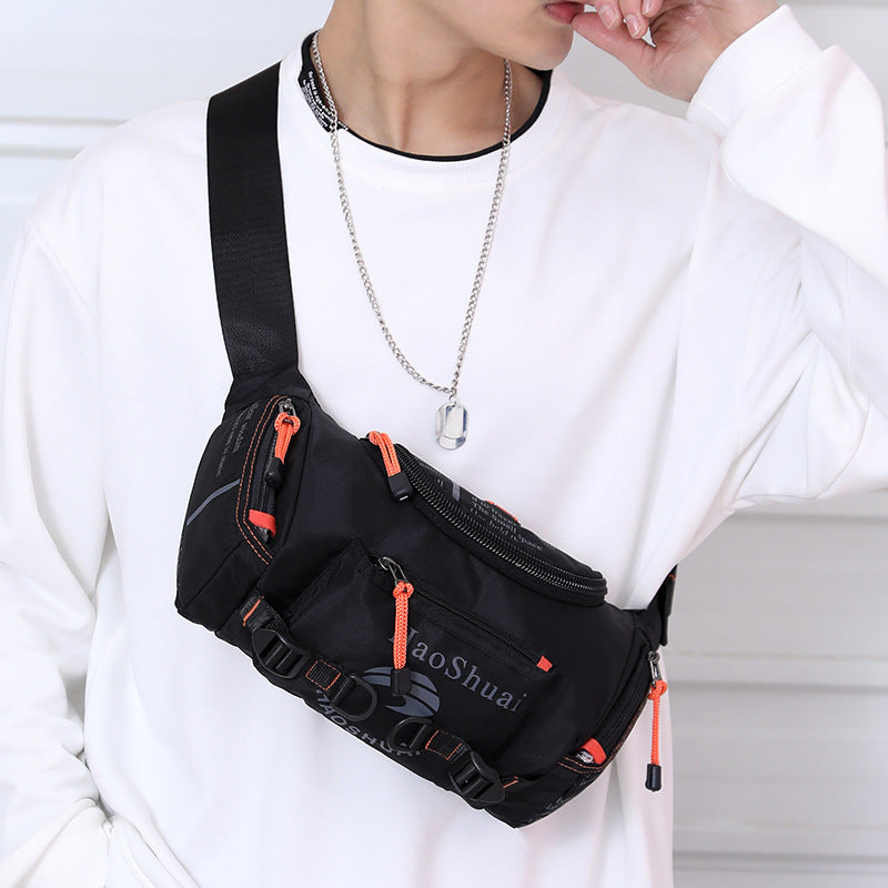 New Multifunctional Outdoor Waist Bag Sports Men's Shoulder Crossbody Bag Waterproof Chest Bag Cycling Climbing Large Capacity Waist Bag