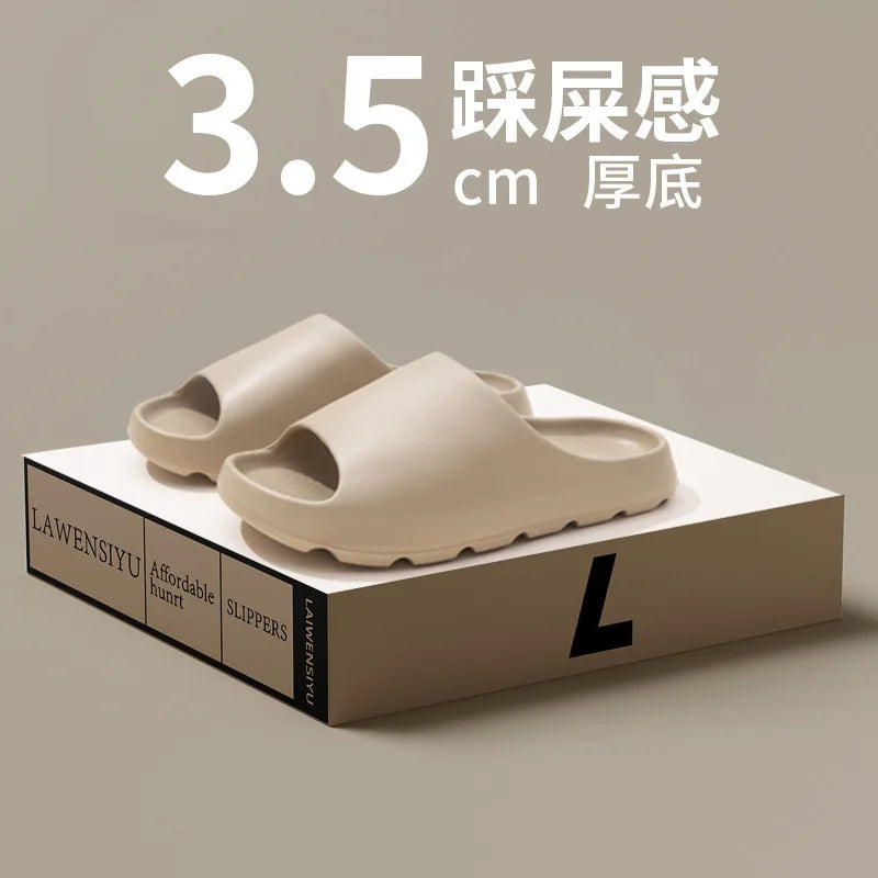 2025 New Arrival Men's Trendy Outdoor Slippers with EVA Tread Feel Anti Slip and Wear-resistant Slippers Indoor Home