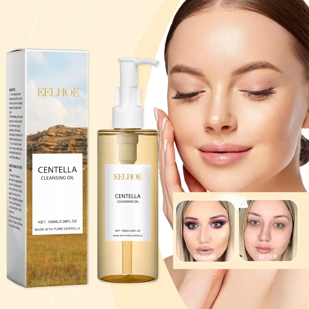 Centella Asiatica Cleansing Oil Makeup Remover Refreshing Clean Pores Oil Control Hydration Gentle Soothing Cleanser Facial Care