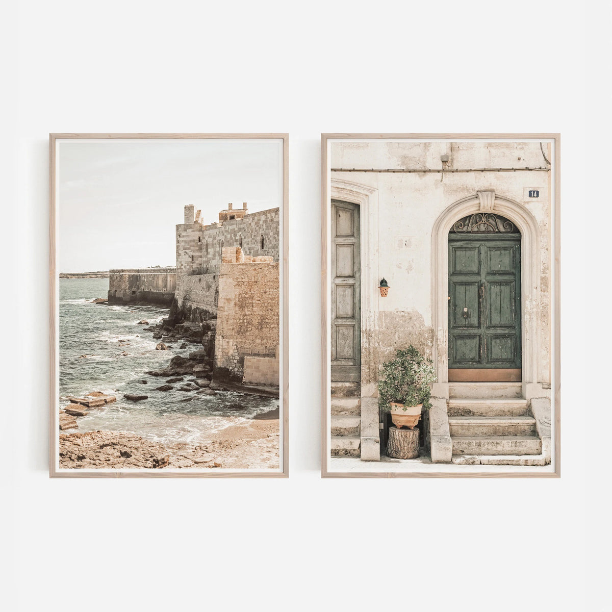 2pcs/set Neutral Olive Tree Shadow Vase Canvas Print Poster Retro Botanical Landscape Art Print Home Decor Art Poster Gifts