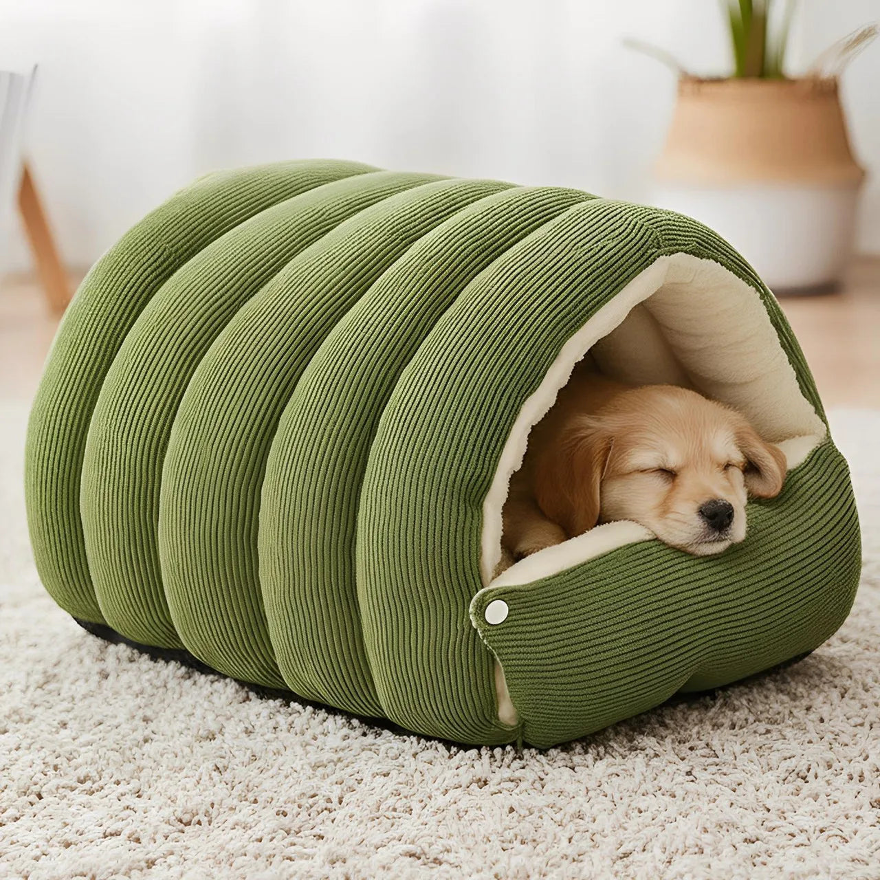 New Detachable Enclosed Dog Bed For Winter Warmth Thicken Comfortable Soft Pet Bed Small Cat Dog Sleeping Bag Dogs Beds Mats