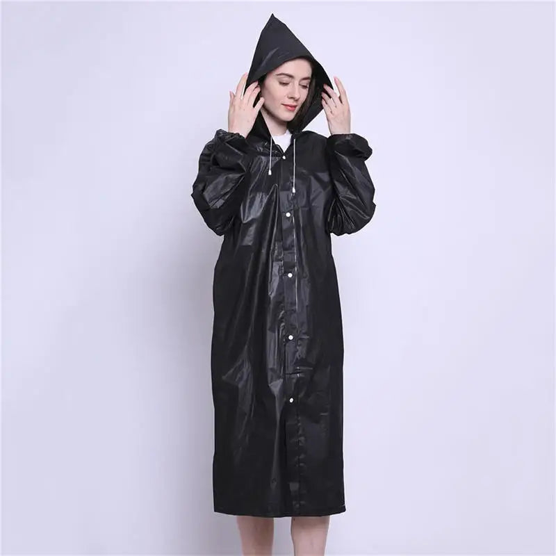 1pc Hooded Rain Coat Women Men Impermeable Thickened Waterproof Tourism Outdoor Hiking Rain Poncho Outdoor Products