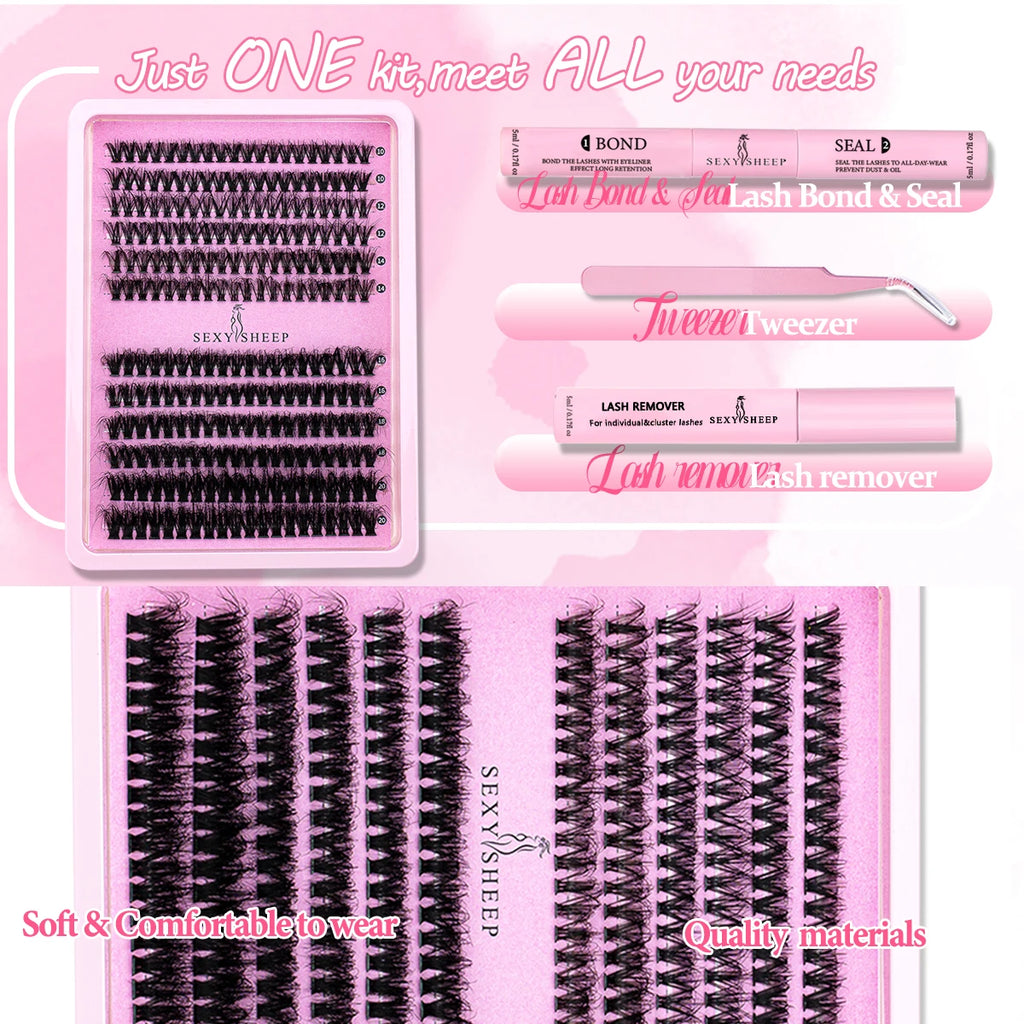 DIY Cluster Lashes — Individual Eyelash Extensions with Glue & Remover