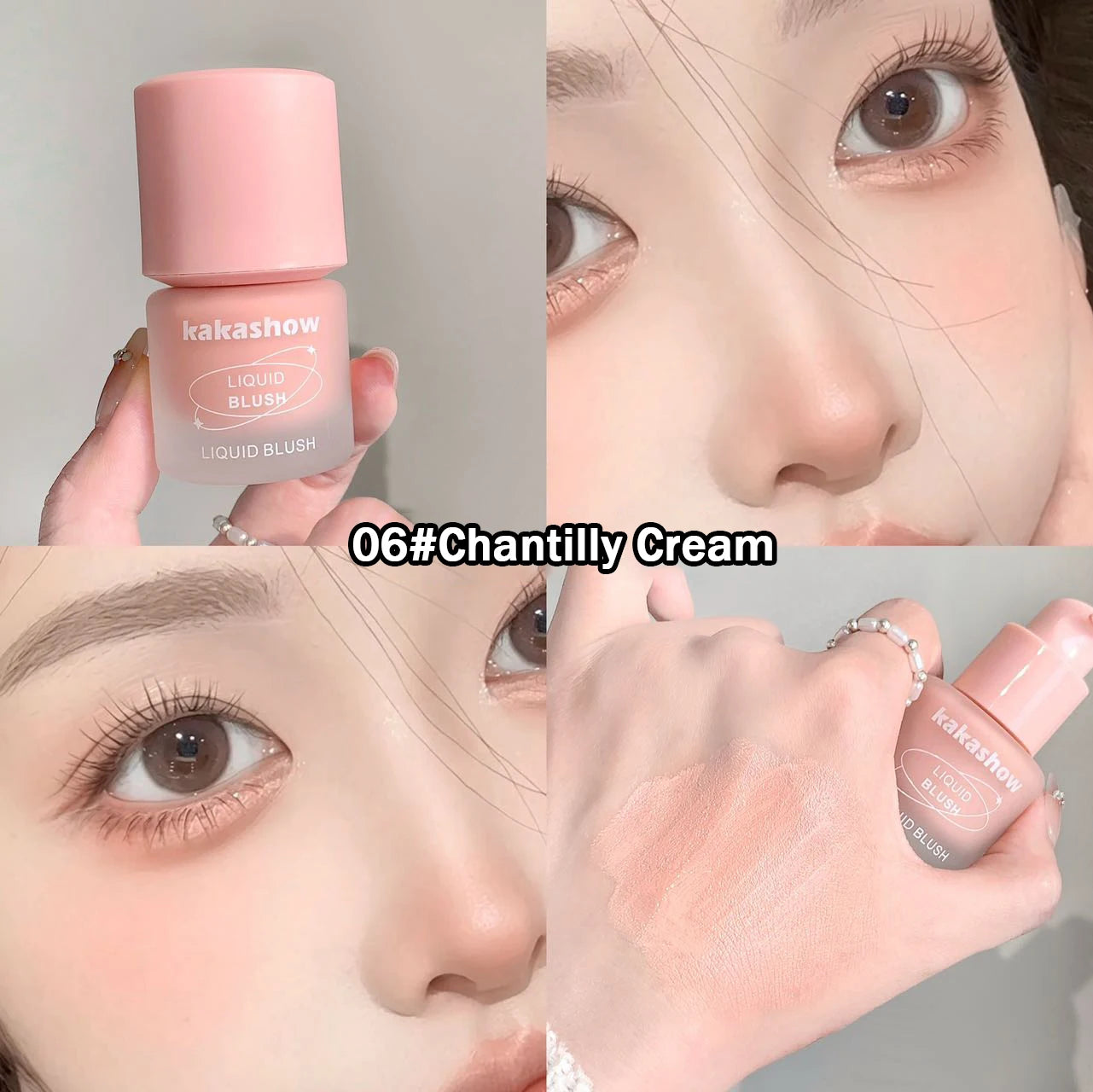Vitality Six Colors Liquid Blush Moisturizing Watery Long-Lasting Makeup Easy to Smudge Cheek Rouge For Natural Flawless Look
