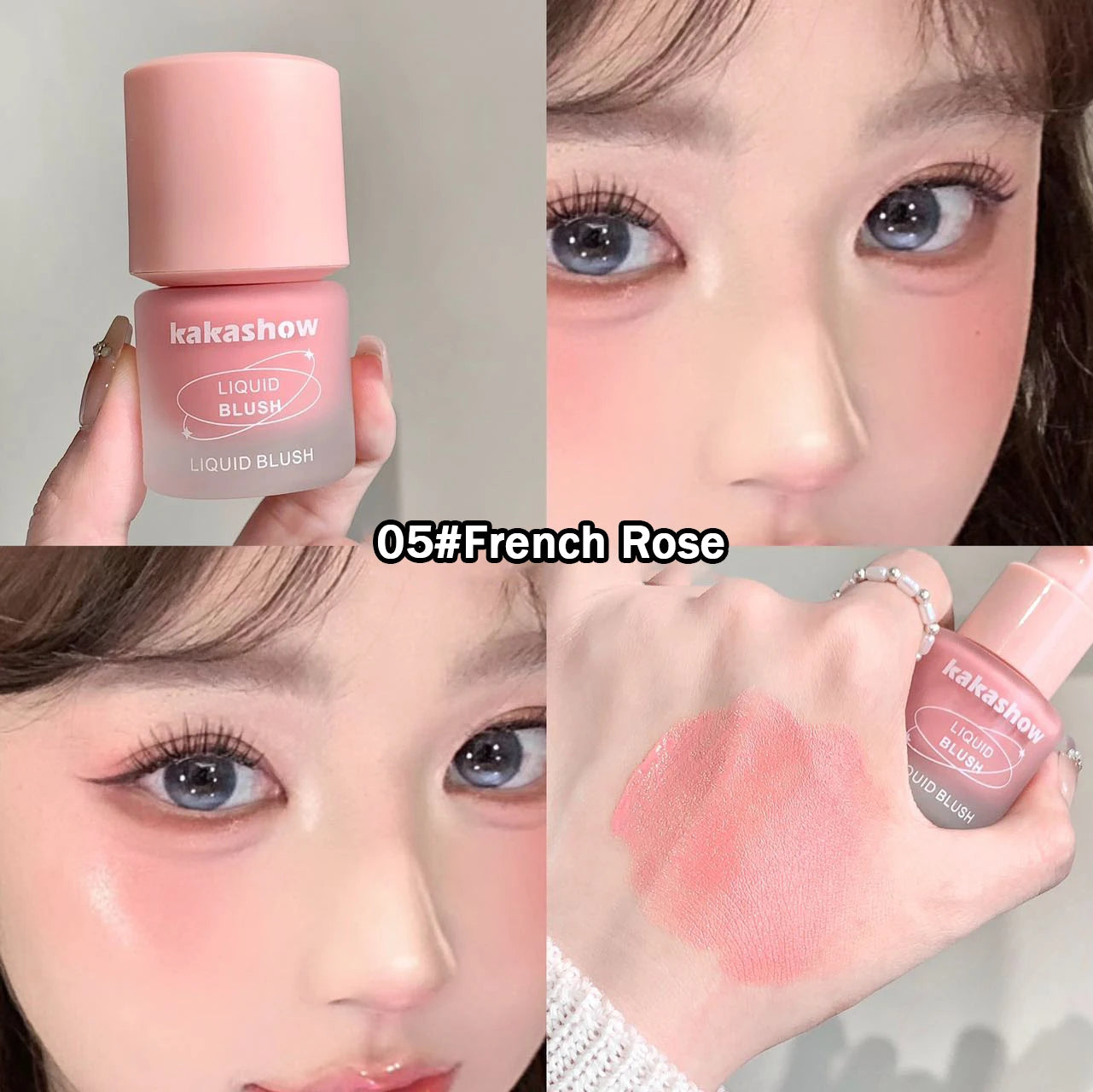 Vitality Six Colors Liquid Blush Moisturizing Watery Long-Lasting Makeup Easy to Smudge Cheek Rouge For Natural Flawless Look