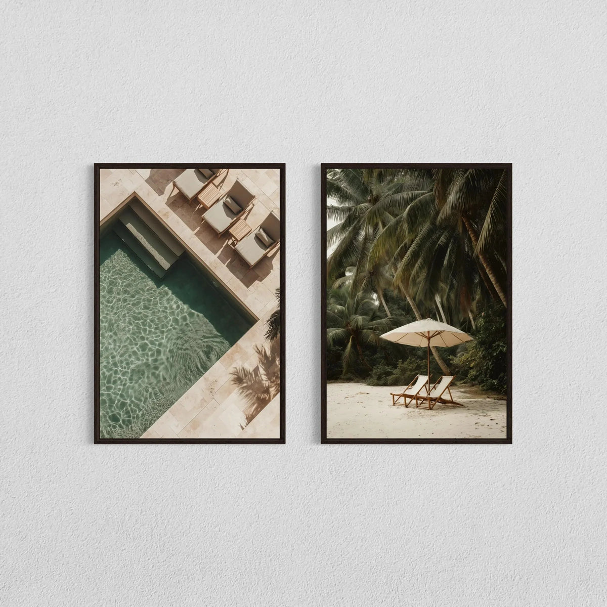 2pcs/set Neutral Olive Tree Shadow Vase Canvas Print Poster Retro Botanical Landscape Art Print Home Decor Art Poster Gifts