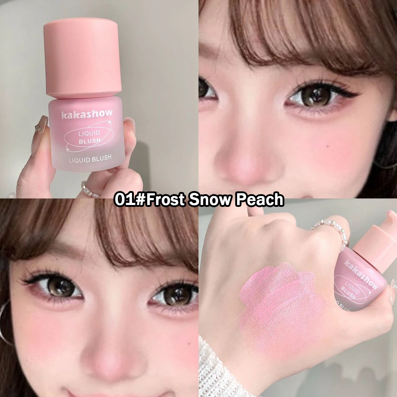 Vitality Six Colors Liquid Blush Moisturizing Watery Long-Lasting Makeup Easy to Smudge Cheek Rouge For Natural Flawless Look