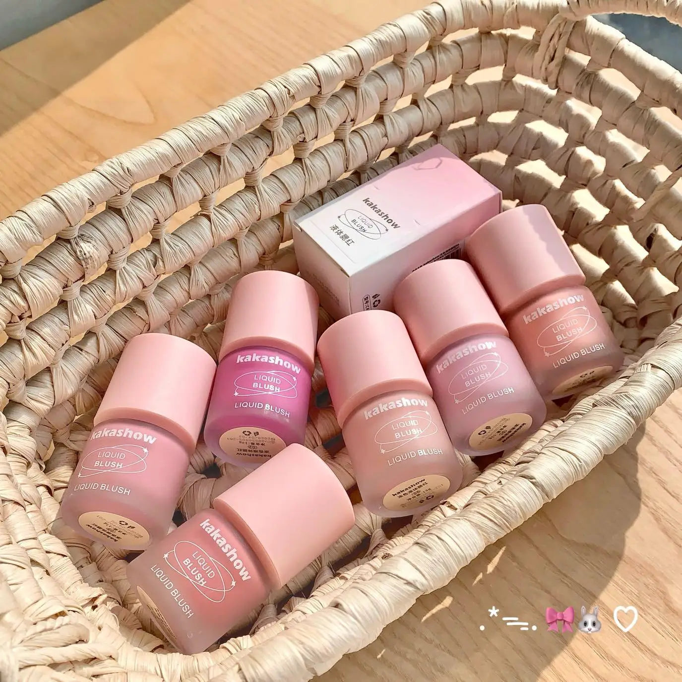 Vitality Six Colors Liquid Blush Moisturizing Watery Long-Lasting Makeup Easy to Smudge Cheek Rouge For Natural Flawless Look