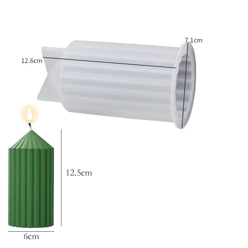 Simply Style Cylindrical Candle Silicone Mold DIY Aromath Candles Soap Making Resin Mold 3D Plaster Craft Home Decor Supplies