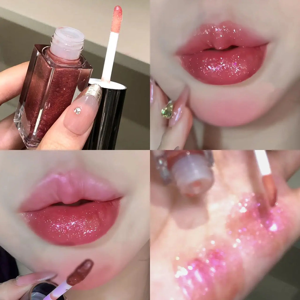 Herorange Star Shine Glitter Lip Gloss Shimmer Fine Glitter Long Lasting Moisturizing Non Sticky Glossy Lip Makeup