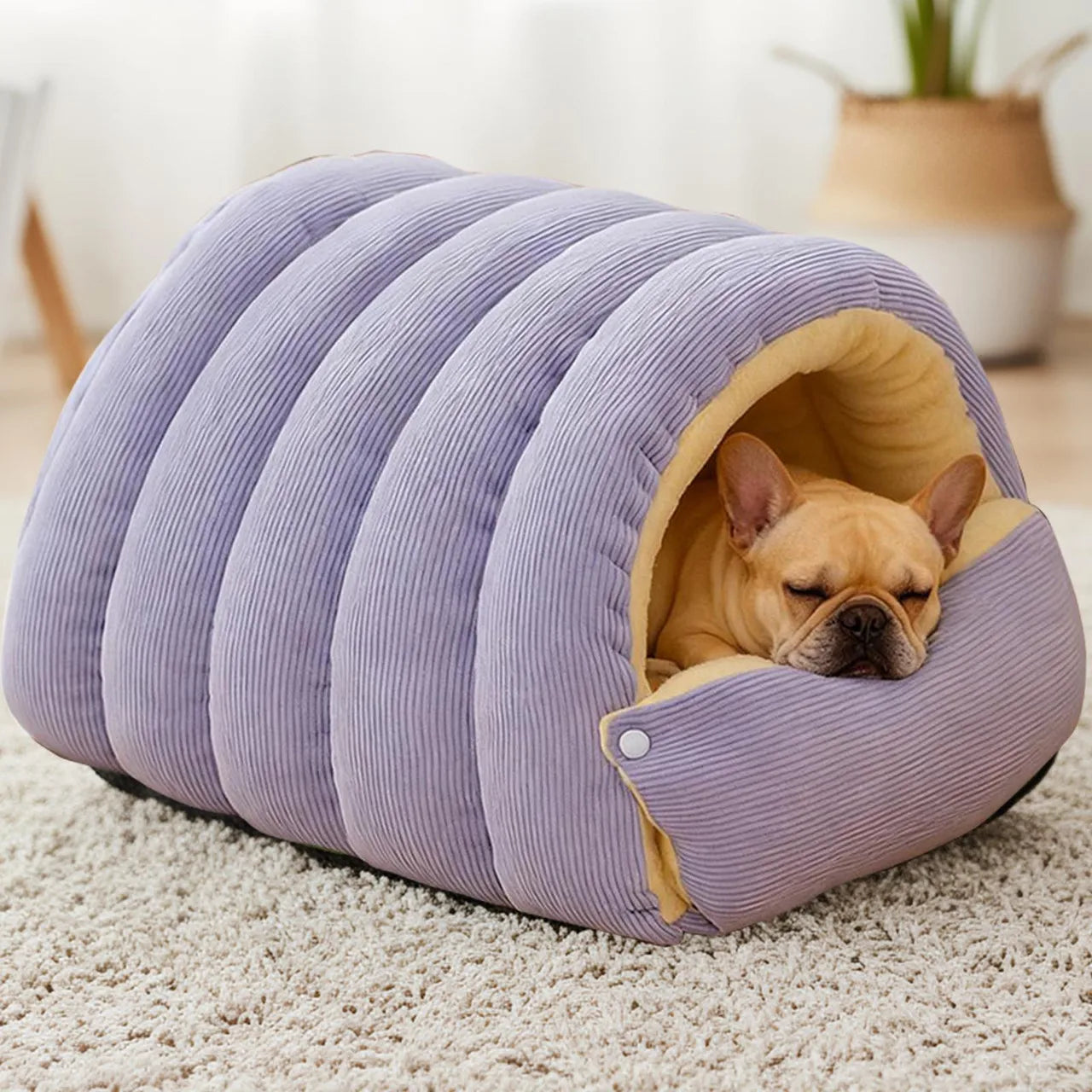 New Detachable Enclosed Dog Bed For Winter Warmth Thicken Comfortable Soft Pet Bed Small Cat Dog Sleeping Bag Dogs Beds Mats