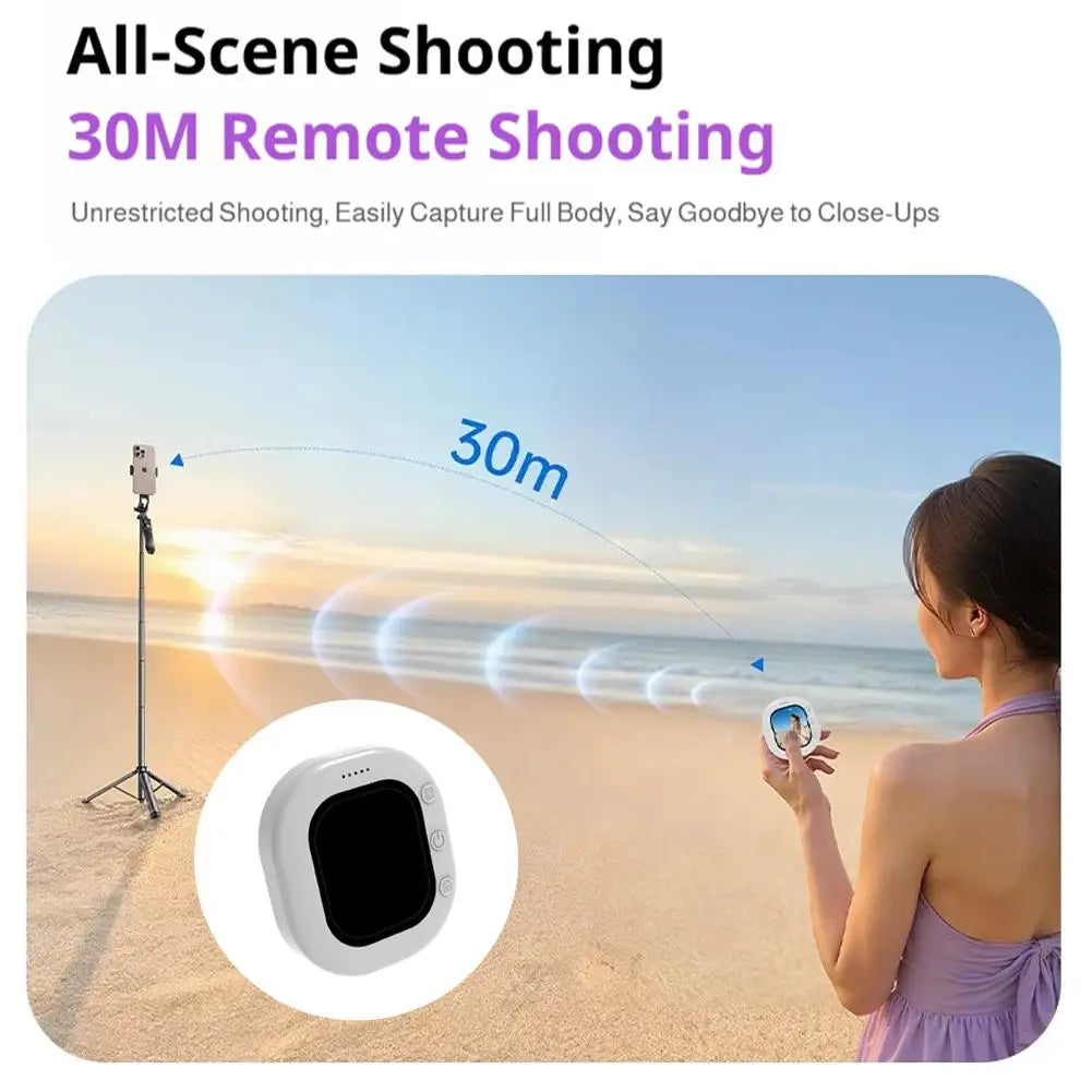 Selfie Monitor Screen Phone Holder — Magnetic Clip, Rear Camera Vlog & Video Tool