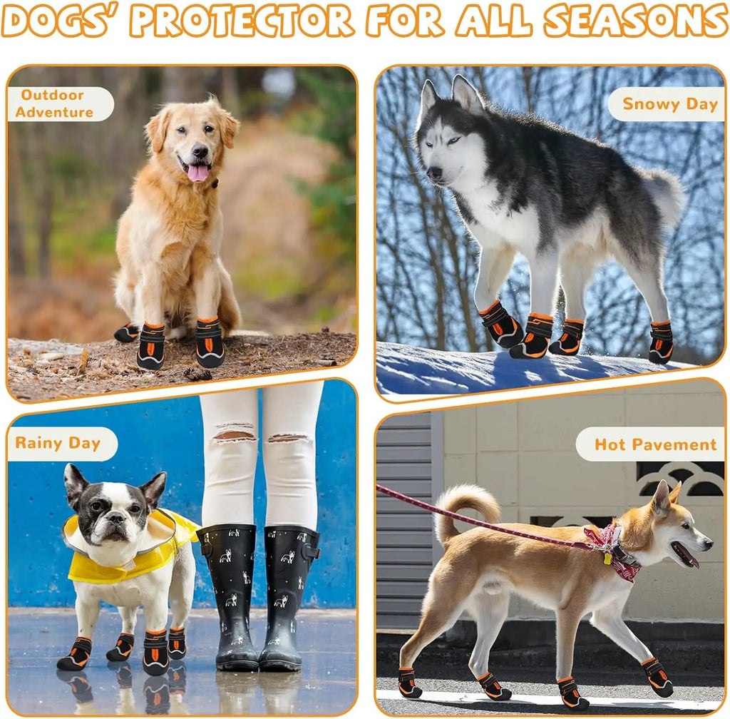 Dog Boots & Paw Protectors — Hot Pavement, Outdoor Hiking, Hardwood Floor Dog Shoes