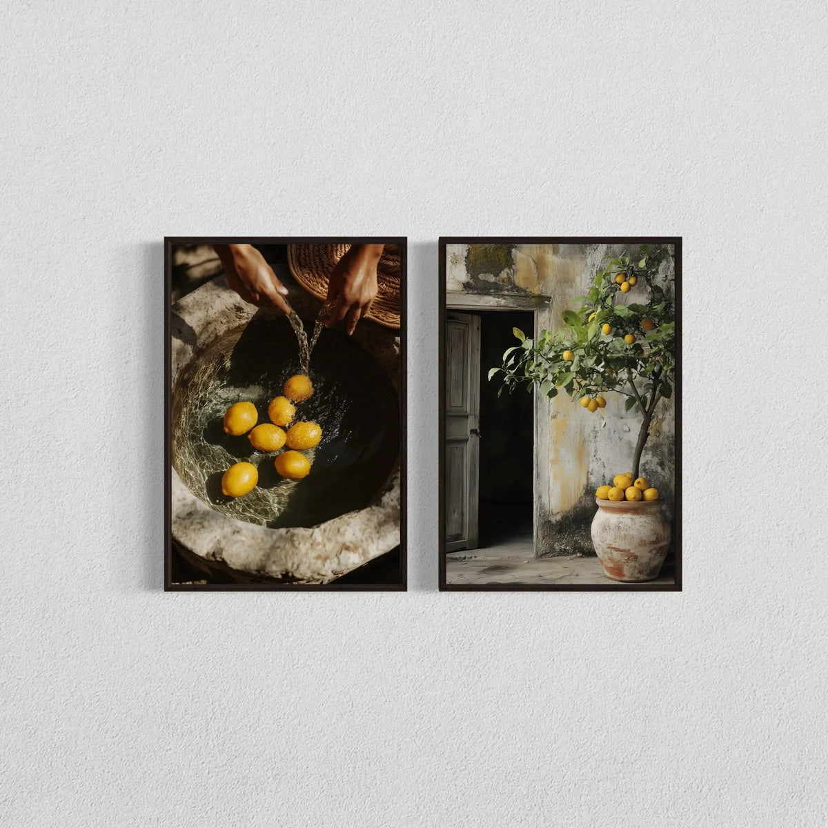2pcs/set Neutral Olive Tree Shadow Vase Canvas Print Poster Retro Botanical Landscape Art Print Home Decor Art Poster Gifts