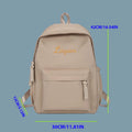 Embroidered Custom - College-Style Backpack, Made of Solid Colour High-Quality Fabric, Large Capacity, Stylish and Simple Fresh.
