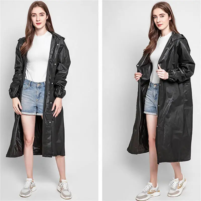 1pc Hooded Rain Coat Women Men Impermeable Thickened Waterproof Tourism Outdoor Hiking Rain Poncho Outdoor Products