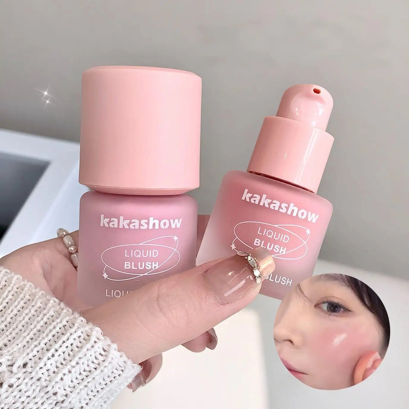 Vitality Six Colors Liquid Blush Moisturizing Watery Long-Lasting Makeup Easy to Smudge Cheek Rouge For Natural Flawless Look