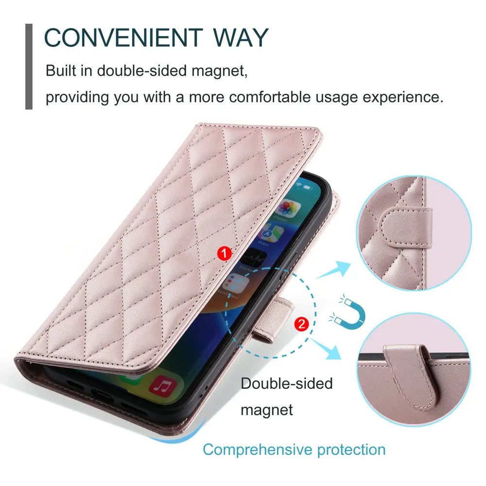 Flip Case For iPhone 17 Pro Max 5G 2025 Crossbody Leather Wallet Funda For iPhone 17 Air Case iPhone17 Pro Luxury Book Cover