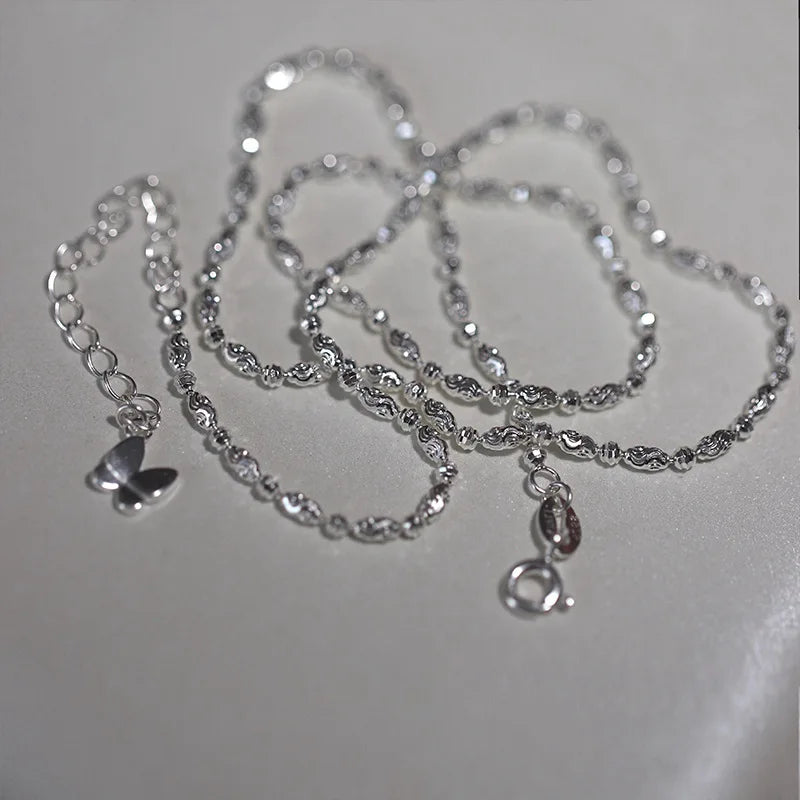 New 925 Sterling Silver letter Adjustable Bracelet & Bangle For Women Fine Fashion Jewelry Wedding Party Gift