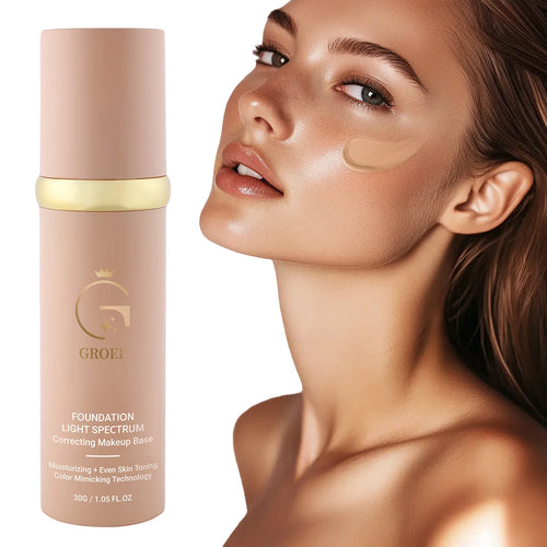 4-in-1 Foundation Liquid Makeup Serum Liquid Hydrating Full Coverage Concealer Light Spectrum Sunscreen SPF 50 Korean Makeup