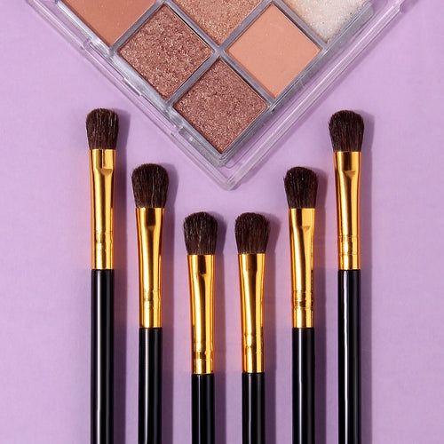6PCS Professional Eye Makeup Brush Set - Soft Eyeshadow Brush, Blending Brush, Eyebrow Brush - Multi-functional Beauty Tools