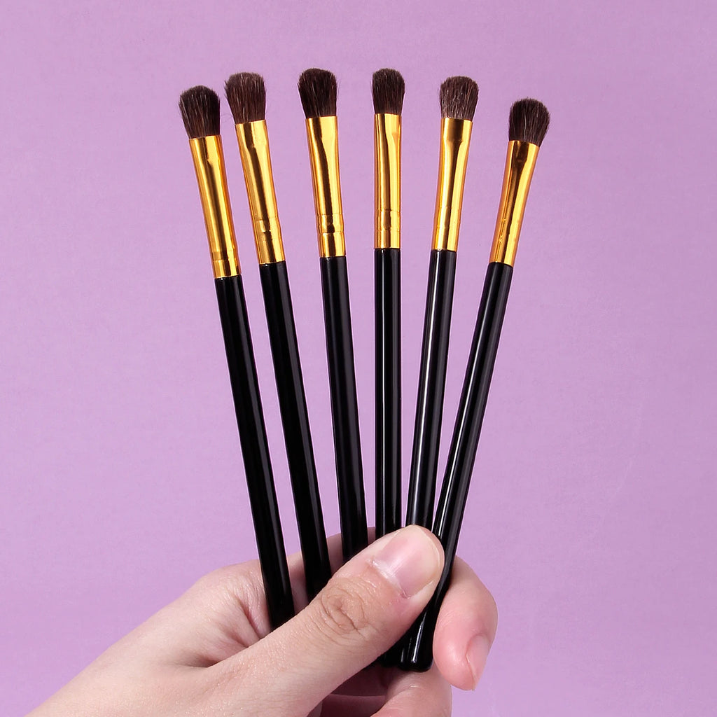 6PCS Professional Eye Makeup Brush Set - Soft Eyeshadow Brush, Blending Brush, Eyebrow Brush - Multi-functional Beauty Tools
