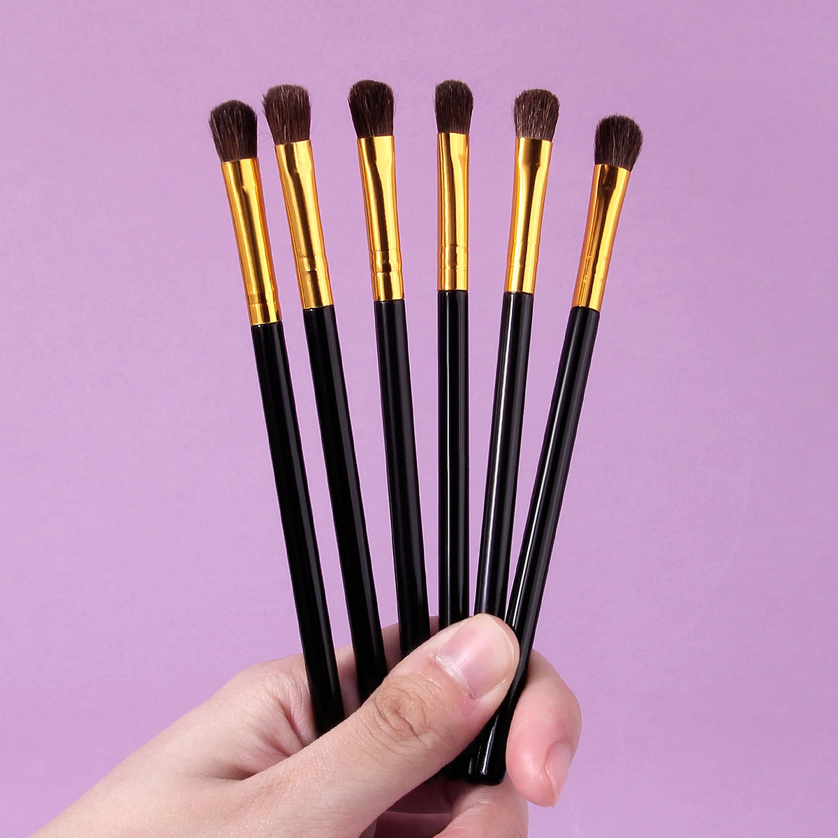 6PCS Professional Eye Makeup Brush Set - Soft Eyeshadow Brush, Blending Brush, Eyebrow Brush - Multi-functional Beauty Tools