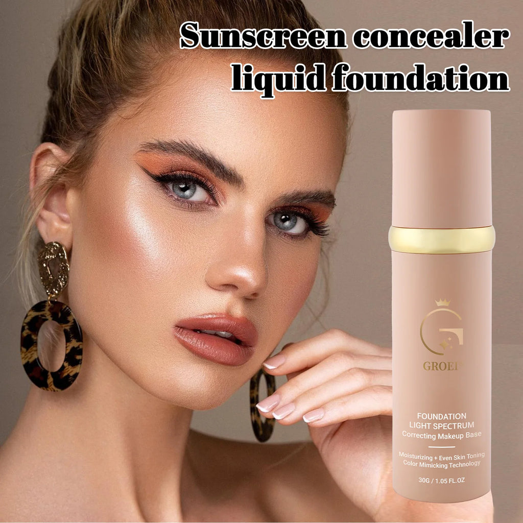 4-in-1 Korean Foundation Serum — SPF 50, Full Coverage, Hydrating & Concealing