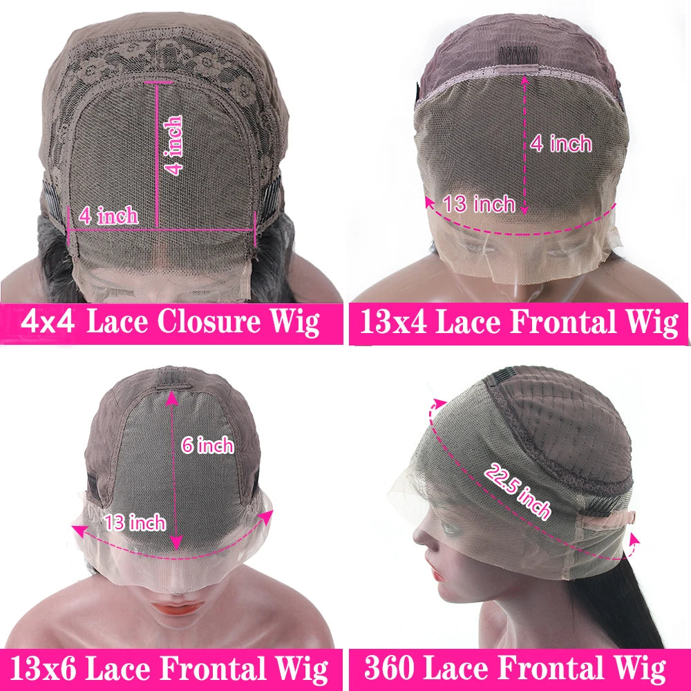 Transparent 13x4 13x6 HD Water Wave Lace Front Wig Kinky Curly Human Hair Wigs Deep Wave Lace Frontal Wigs For Women Pre Plucked