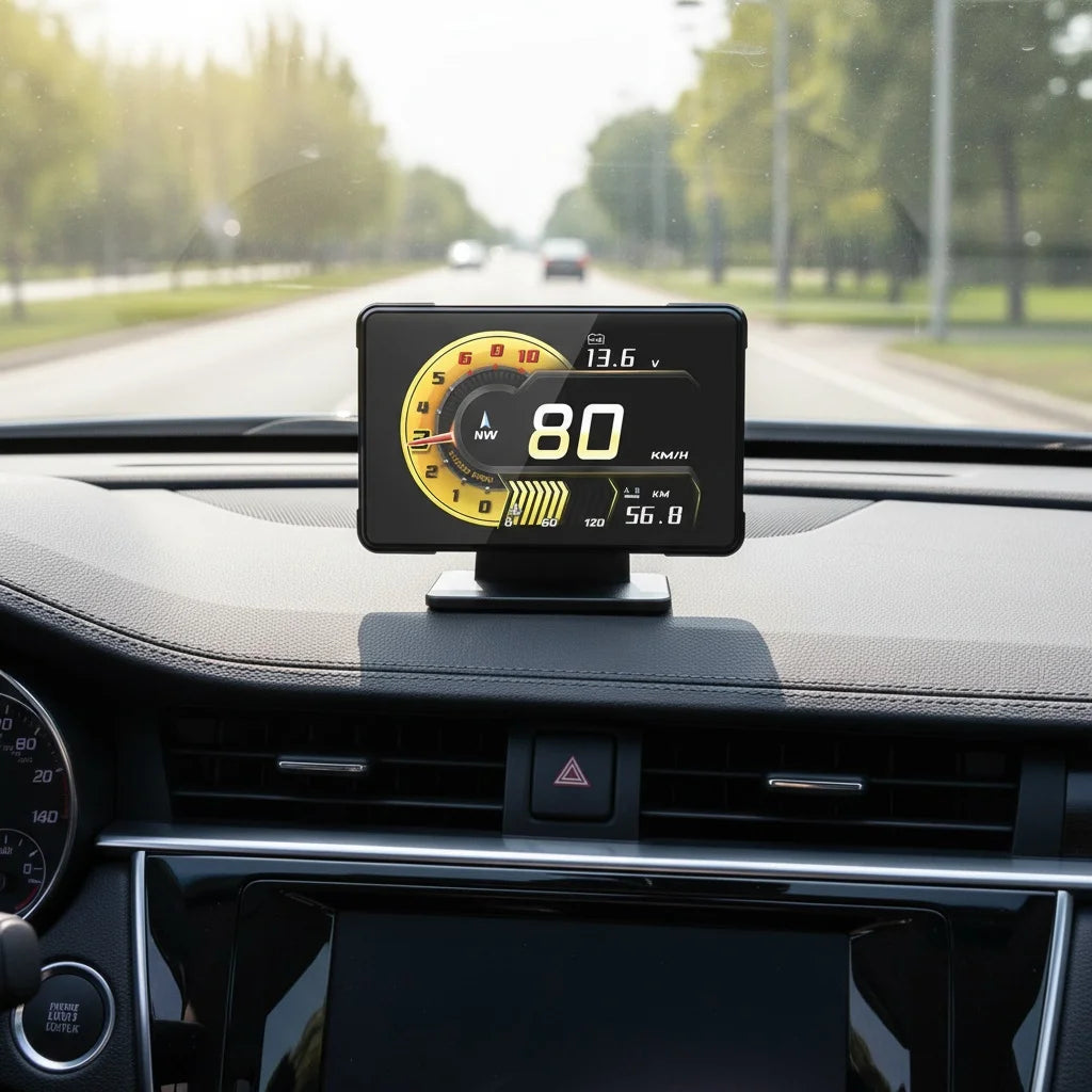 Universal Multi-function Car Gauge A91 HUD Head Up Display Full LCD OBD Instrument Panel