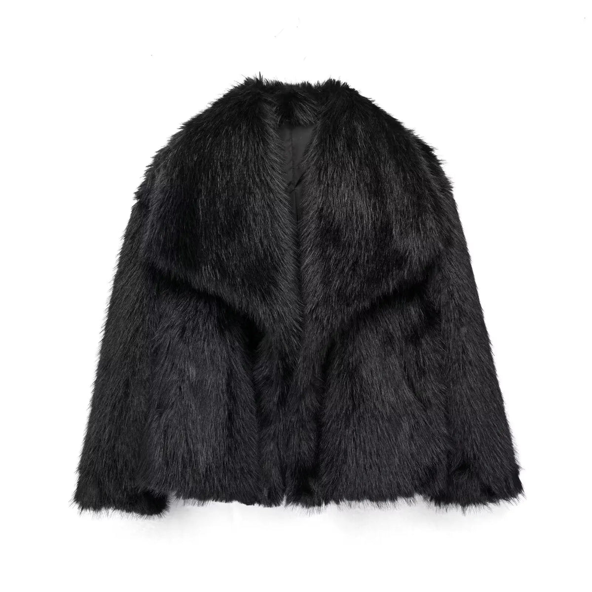 KONDALA Elegant Fur Coat Women Fall Winter Fashion Warm Faux Fur Brown Coat 2025 New Fashion Vintage Casual Female Jacket Coat