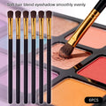 6PCS Professional Eye Makeup Brush Set - Soft Eyeshadow Brush, Blending Brush, Eyebrow Brush - Multi-functional Beauty Tools