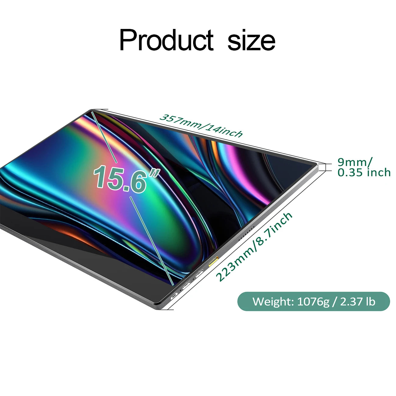 SIBOLAN 4K OLED 15.6" Touch Portable Monitor  16:10 UHD USB C HDMI 100%sRGB External Gaming Display for Phone Xbox Switch Laptop