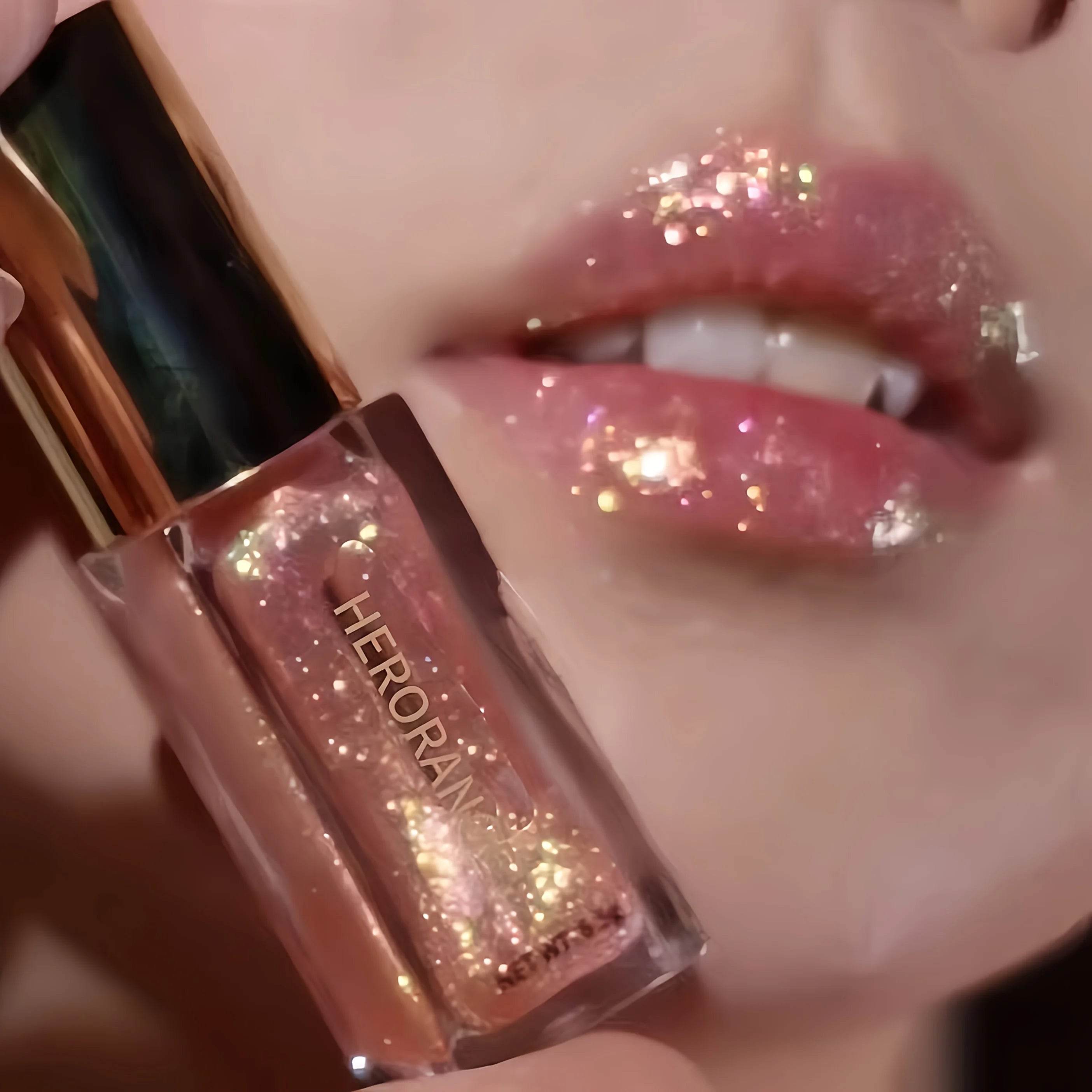 Herorange Star Shine Glitter Lip Gloss Shimmer Fine Glitter Long Lasting Moisturizing Non Sticky Glossy Lip Makeup