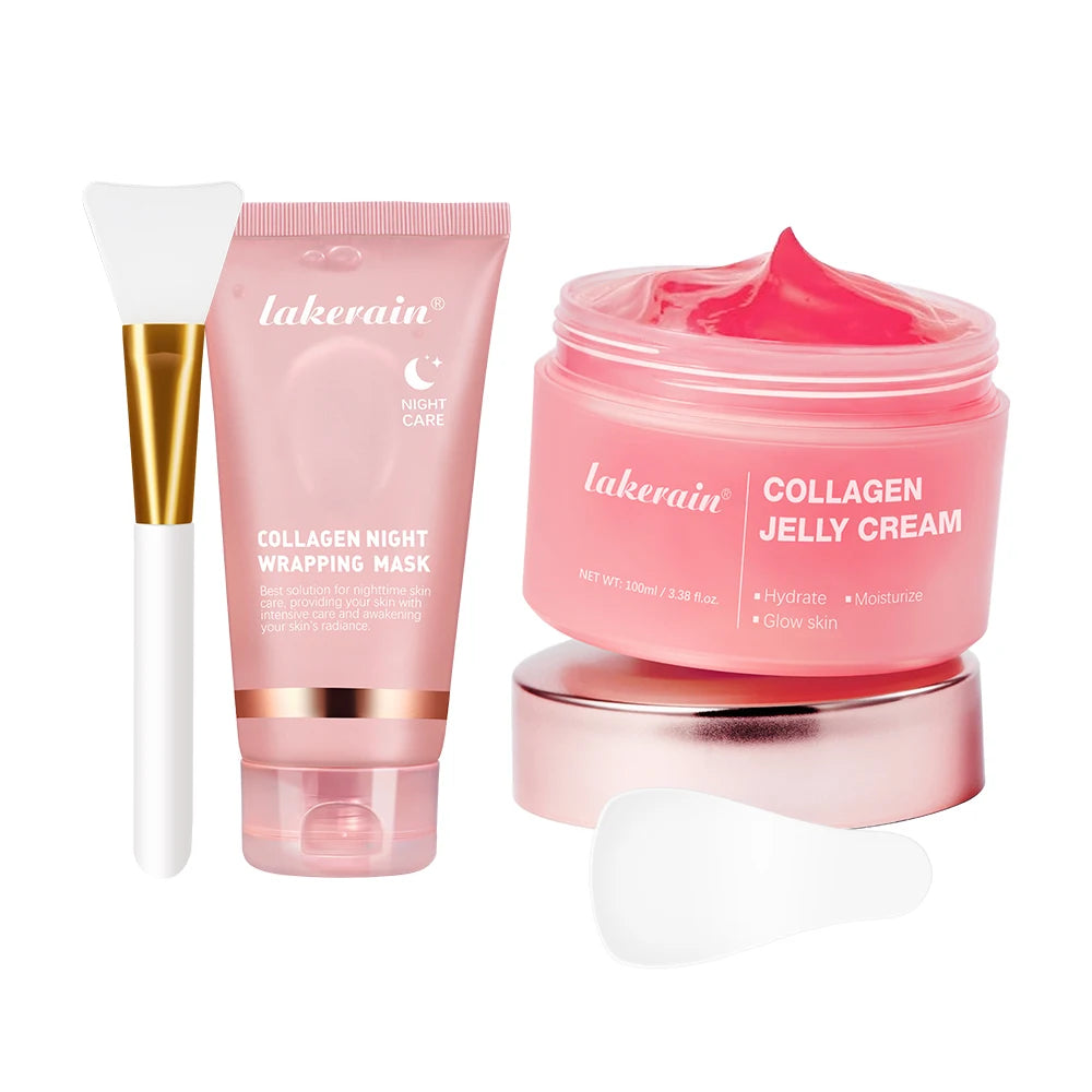 Korean Deep Collagen Mask Peel Off Mask Face Anti Wrinkle Lifting  Skin Care Masks Bio Pack Night Wrapping Woman Overnight Skin