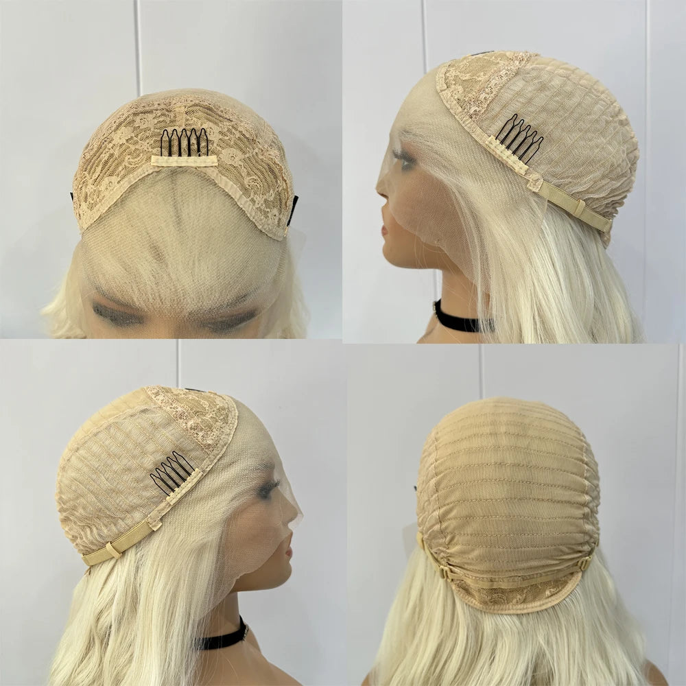 Synthetic Frontal Lace Wig Body Wave Lace Wig for Women Pink Wig Heat Resistant Hair Long Wave Wig Pastel Pink Daily Use Cosplay