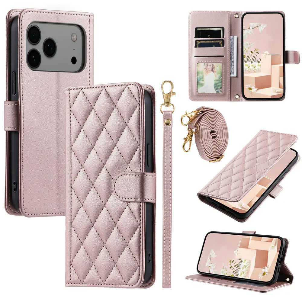 Flip Case For iPhone 17 Pro Max 5G 2025 Crossbody Leather Wallet Funda For iPhone 17 Air Case iPhone17 Pro Luxury Book Cover