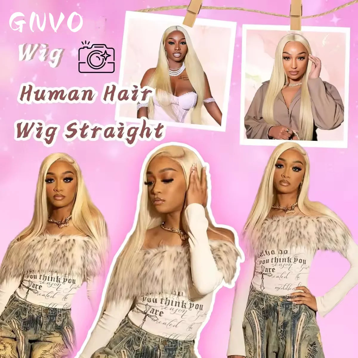 613 Blonde Human Hair Wig — HD Transparent Lace Front, 13x4 / 13x6 / 360, 180-250% Density